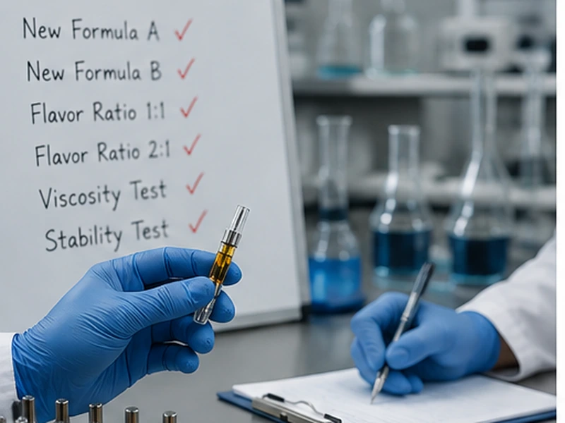 Dual flavor cartridge formula testing for early-stage product development