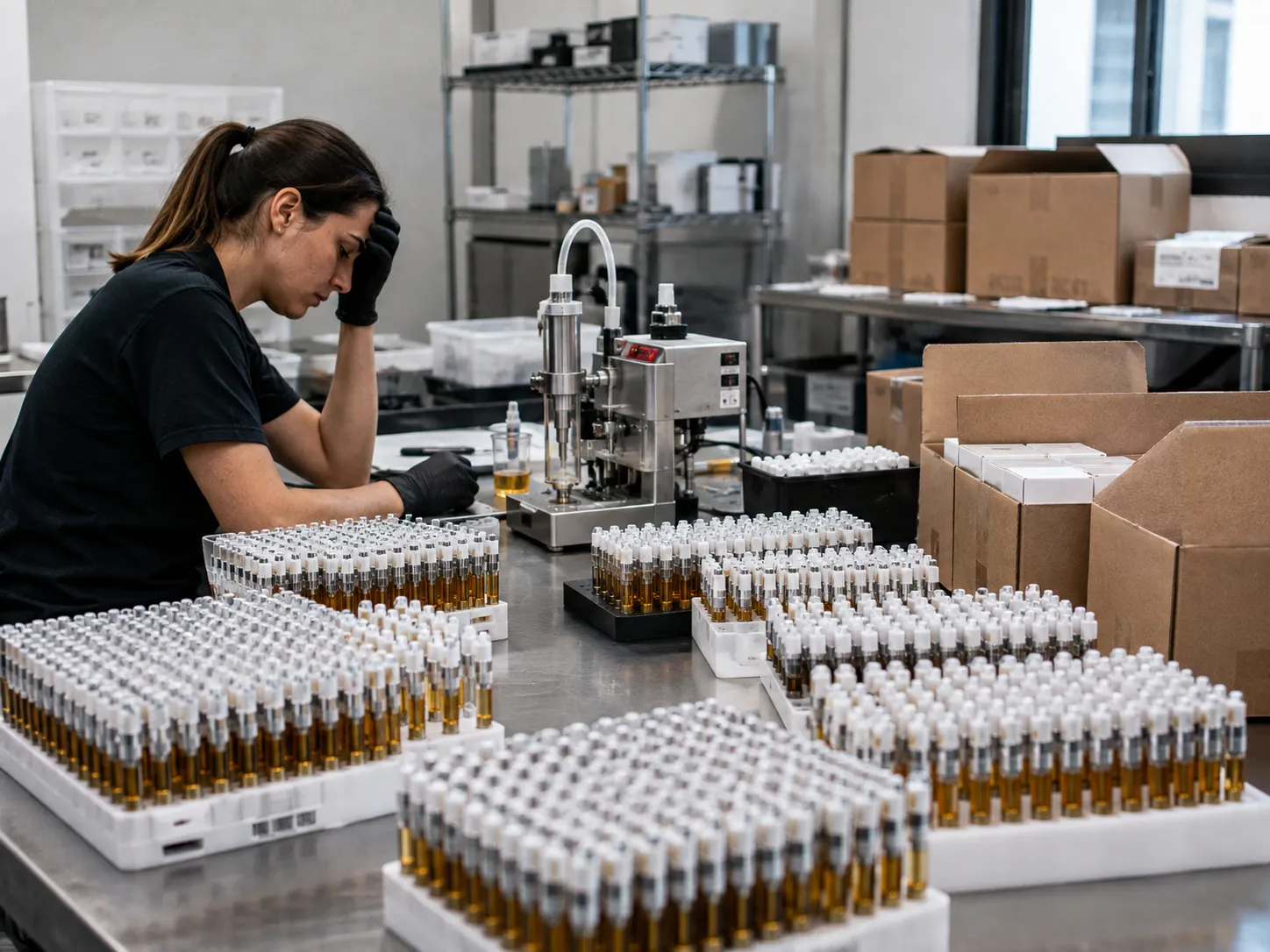 Manual cartridge filling process struggling with growing production orders