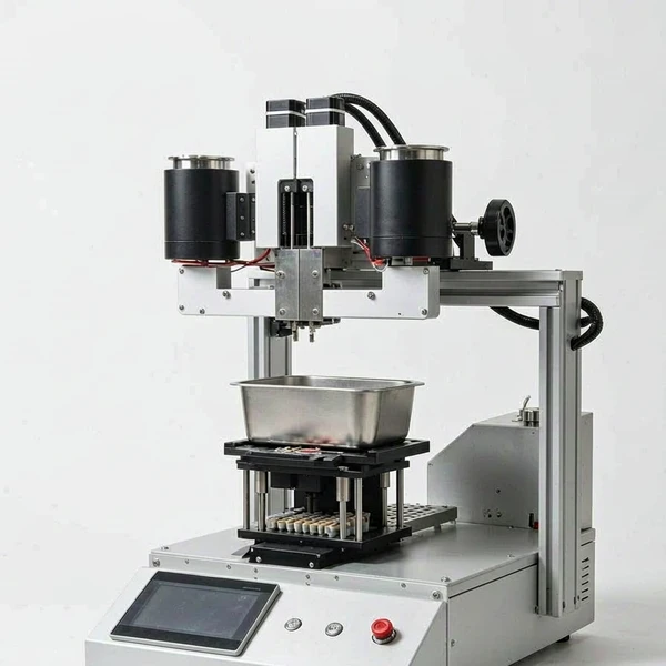 Dual-head automatic cartridge filling machine with two oil tanks and two filling nozzles