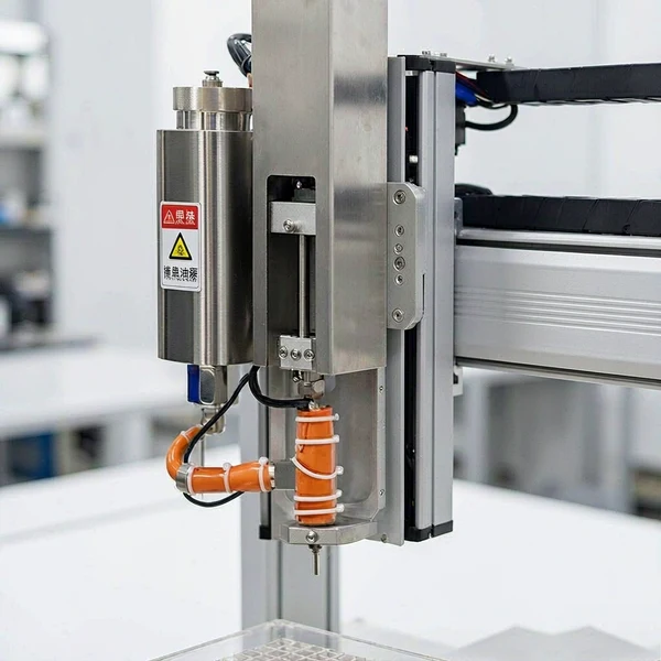 Heated material reservoir and dosing pump of an automatic cartridge filling machine