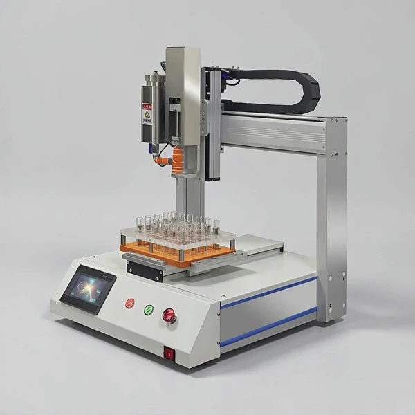 Automatic cartridge filling machine at a production station